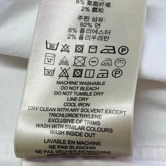 BURBERRY BRIT Size L Cream Cotton Blend Stretch Denim Jacket Blazer - Picture 7 of 8